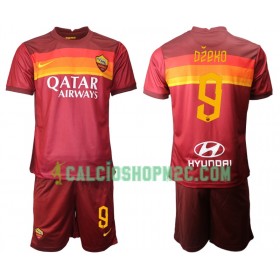 AS Roma Edin Dzeko 9 Bambino Maglia Prima 2020/2021 Manica Corta (+ Pantaloncini)